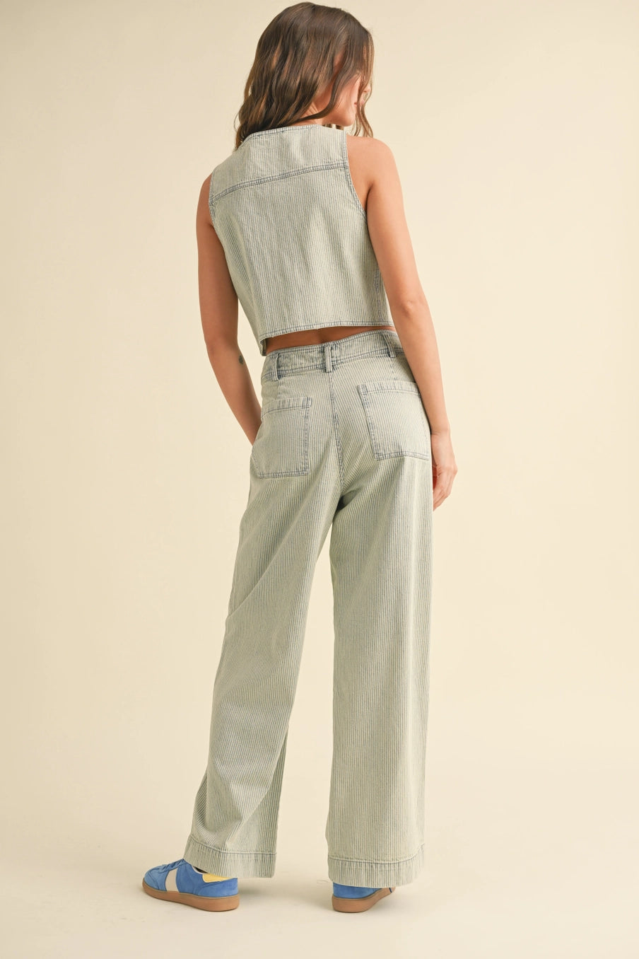 Faded Stripe Pattern Pants