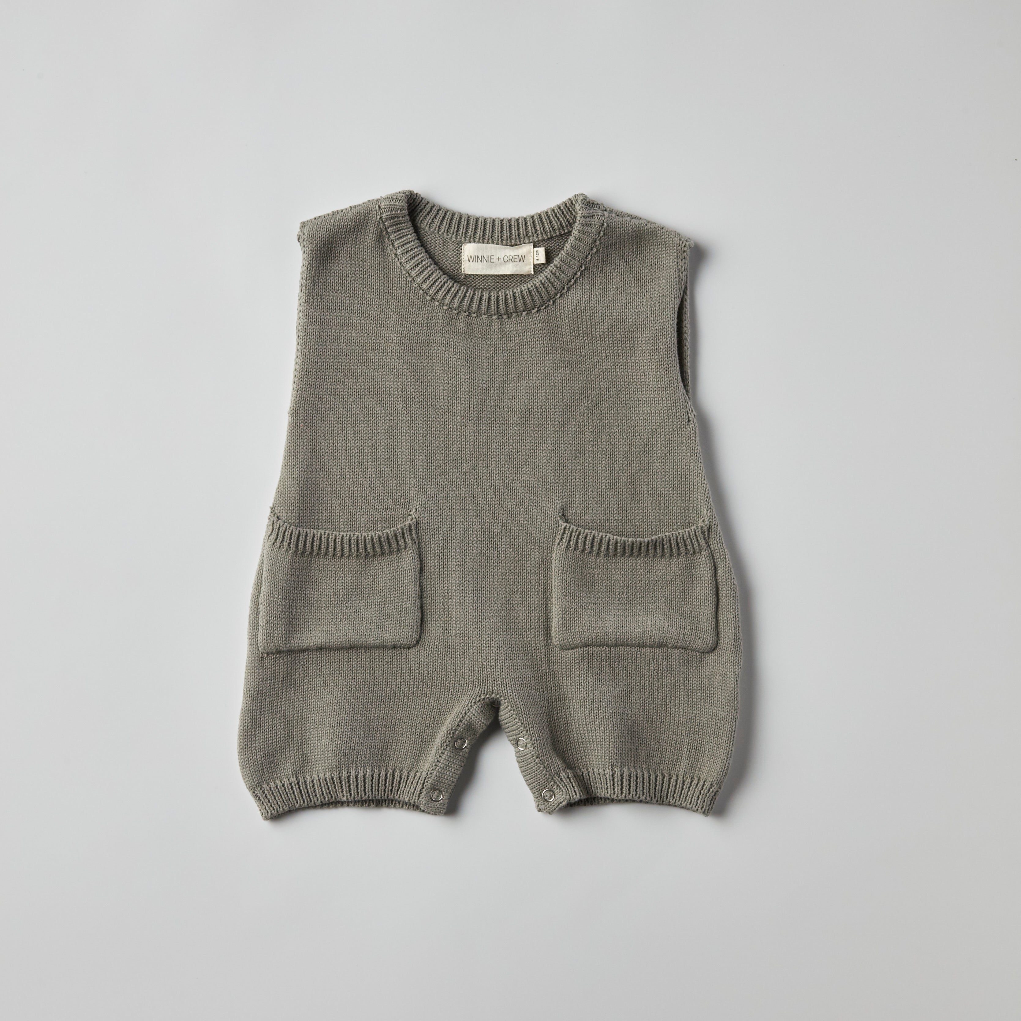 Covey Knit Romper in Green
