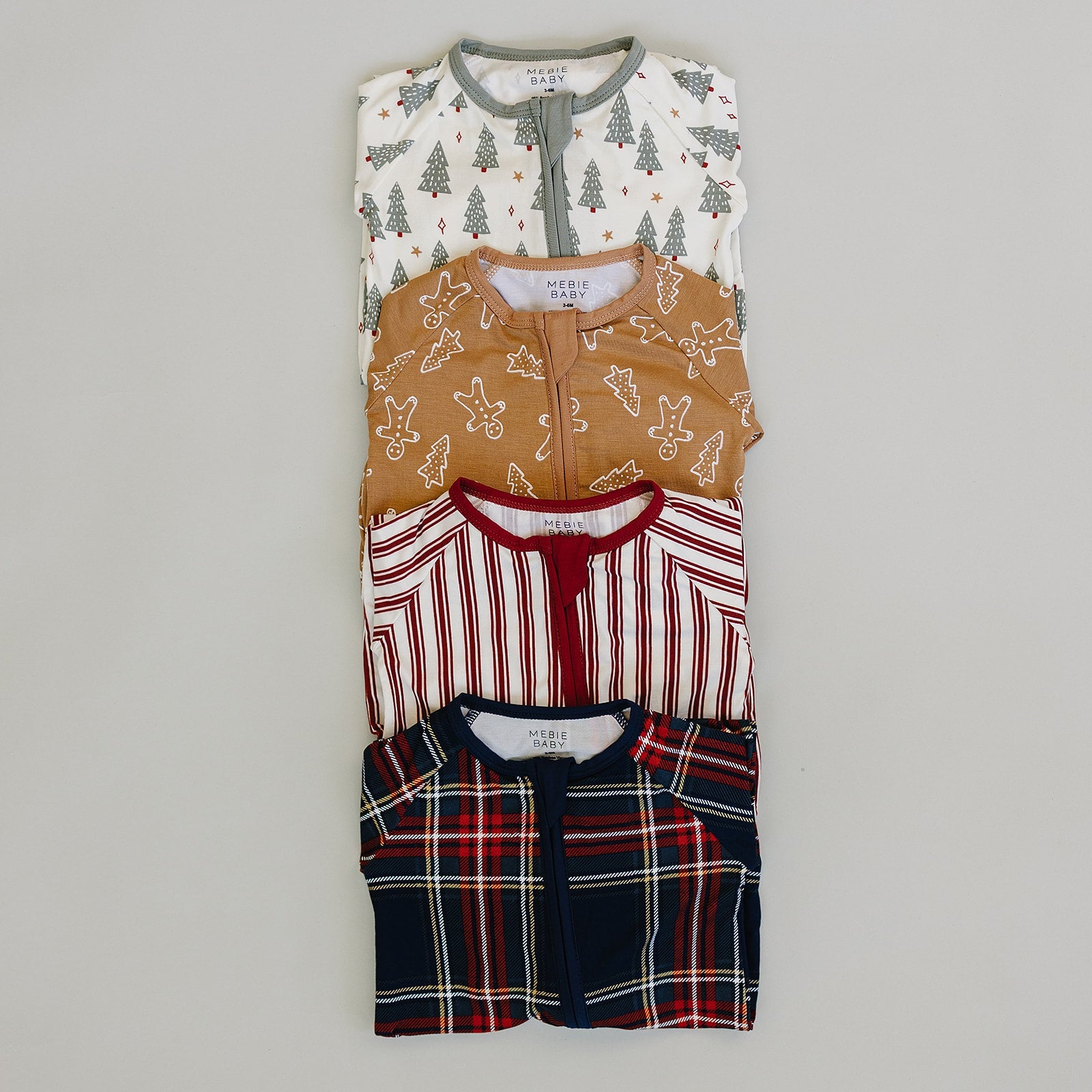 Christmas Trees Bamboo Zipper