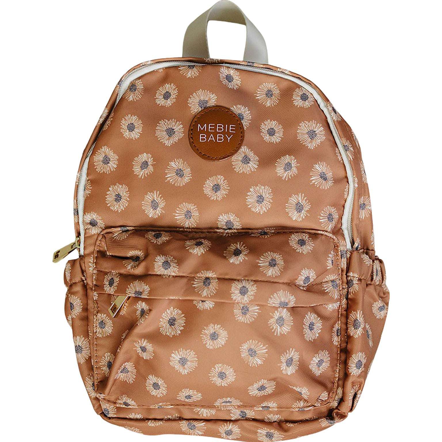 Terracotta sunflower mini backpack for kids, perfect for preschool and playdates, with adjustable straps and zip compartments.