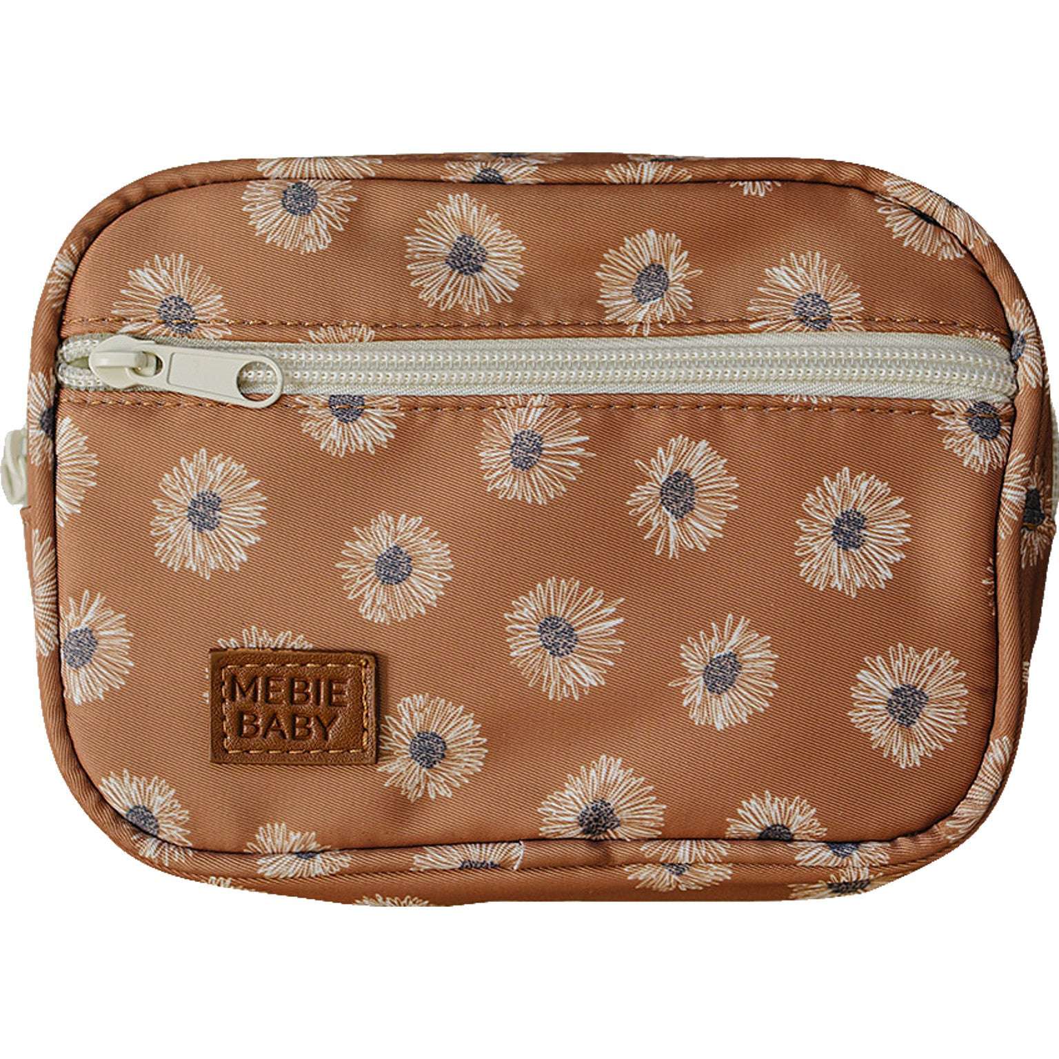 Terracotta sunflower mini fanny pack with zipper closure for kids, perfect for adventures and travel.