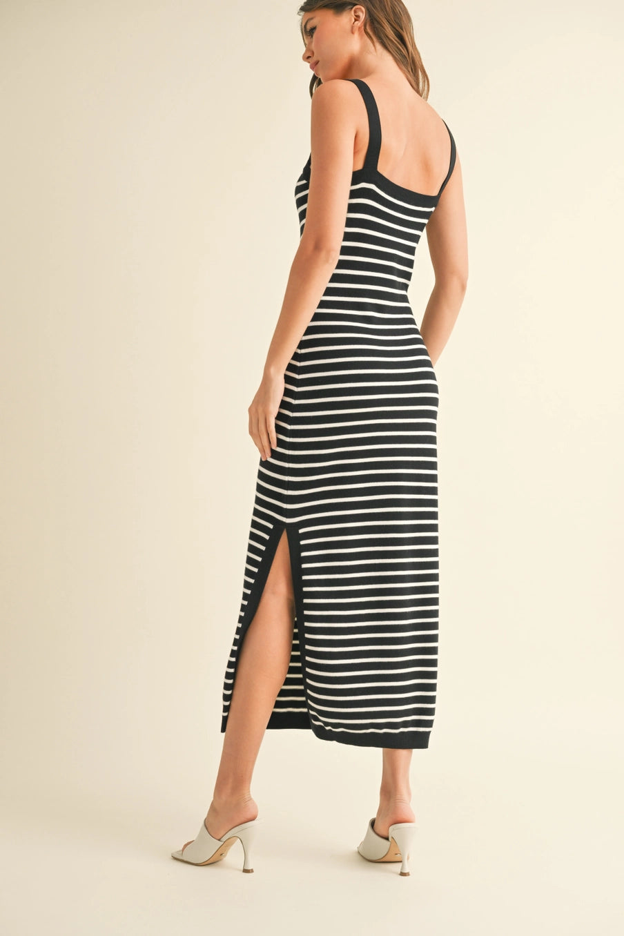 Striped Knitted Long Dress