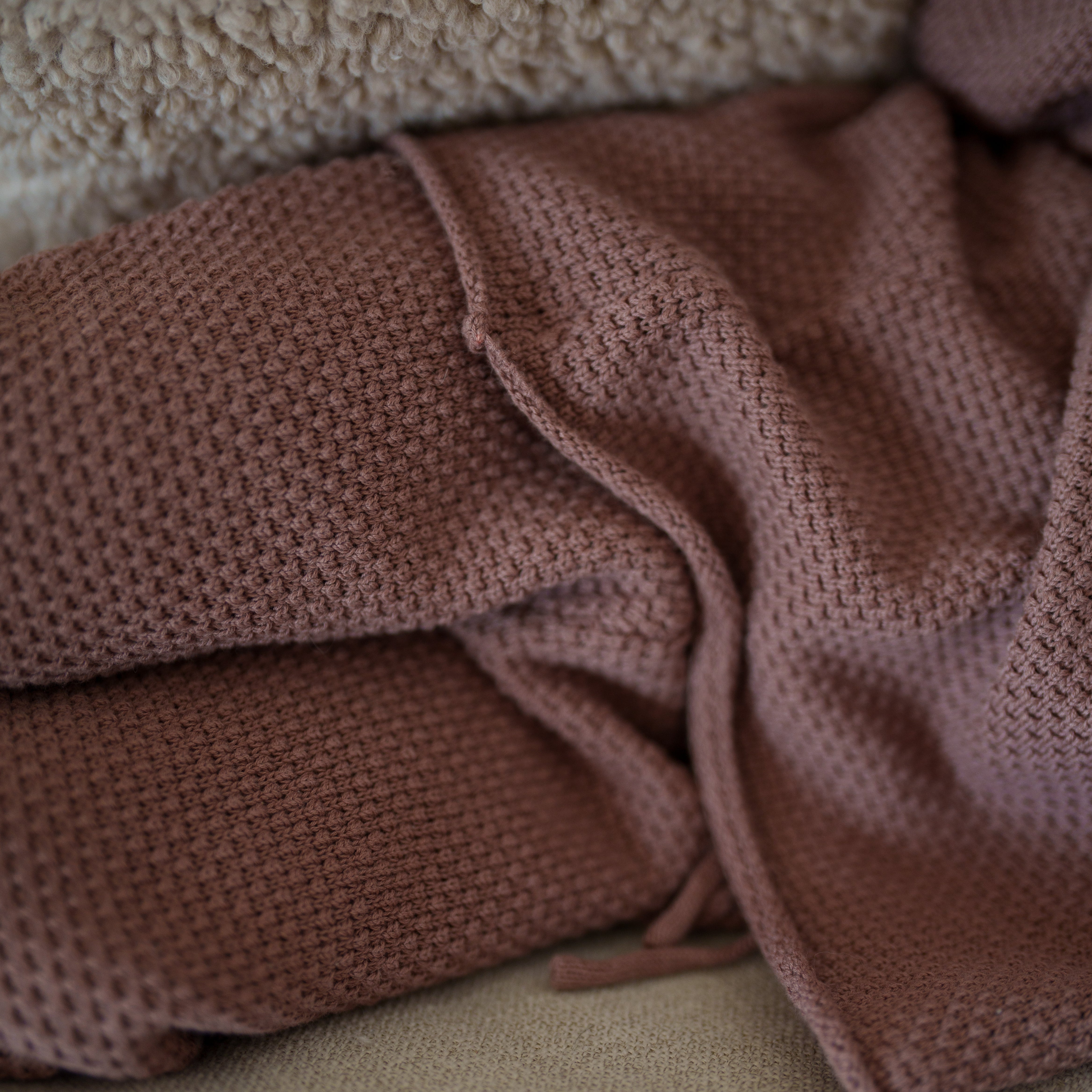 Organic Knit Wideleg Pant in soft earthy tones, showcasing breathable organic cotton texture.