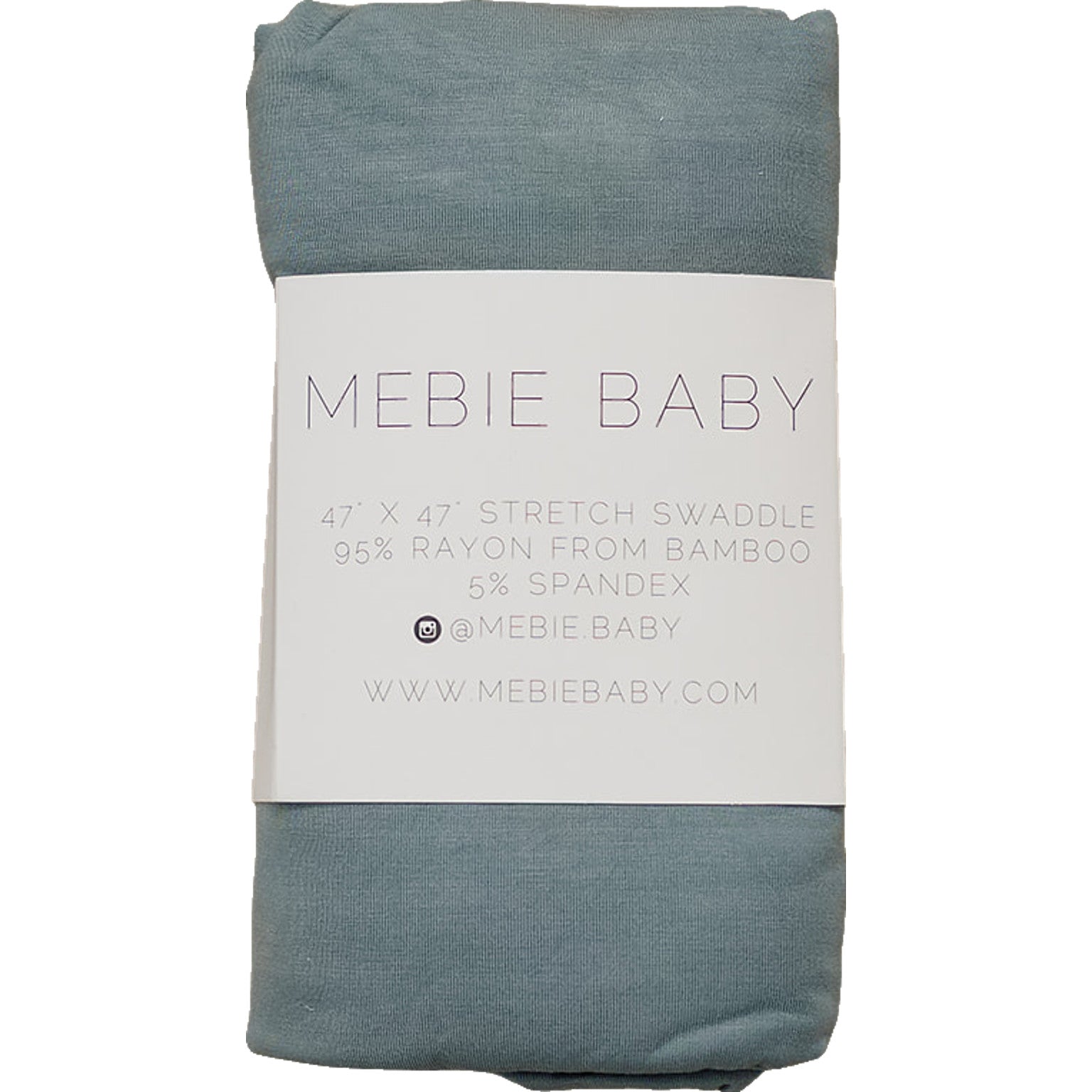 Bamboo Stretch Swaddle Dusty Blue - Baby Wrap, soft and breathable 47" x 47" swaddle made of bamboo and spandex.