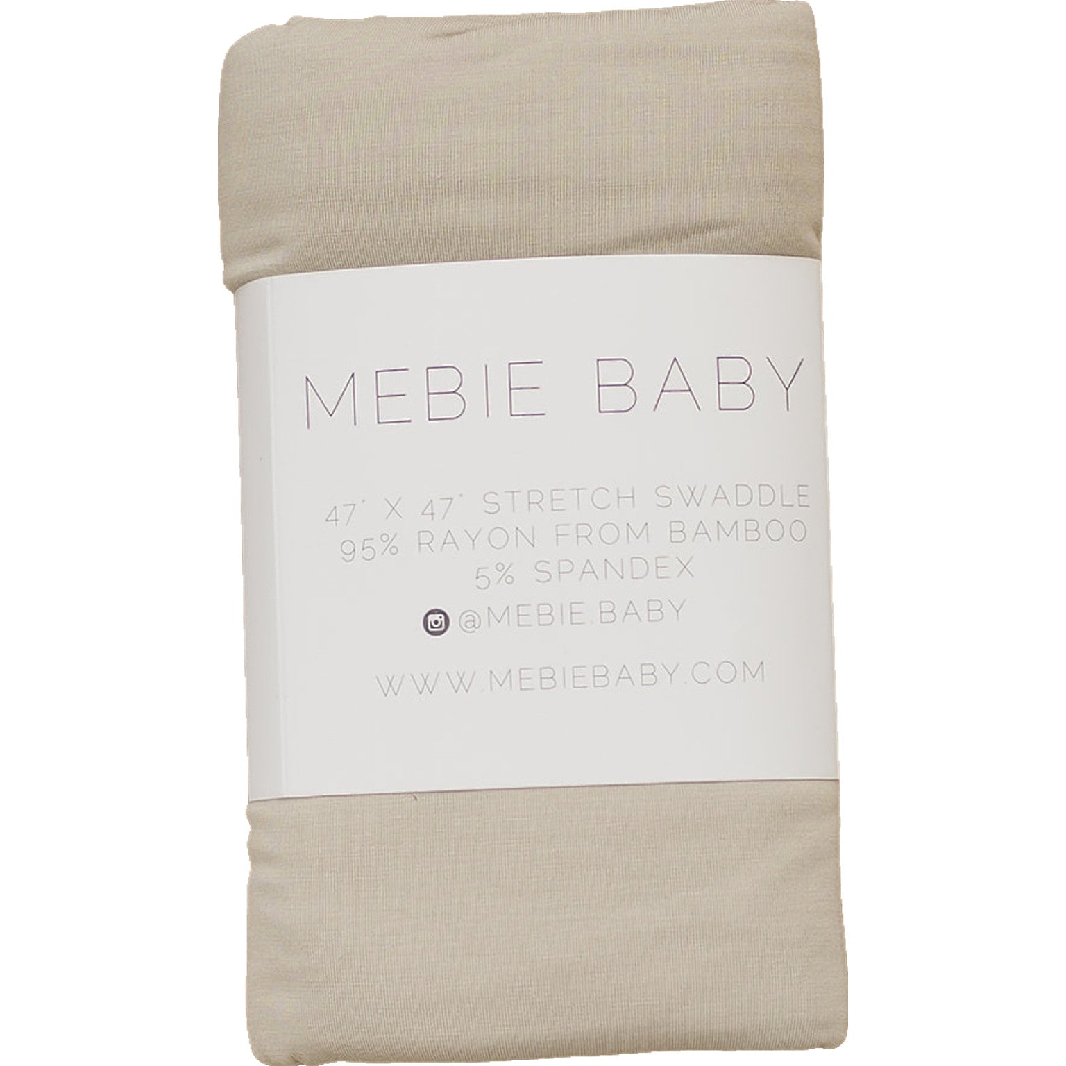 Bamboo Stretch Swaddle Oatmeal in a neutral color, showcasing soft fabric blend of bamboo and spandex.