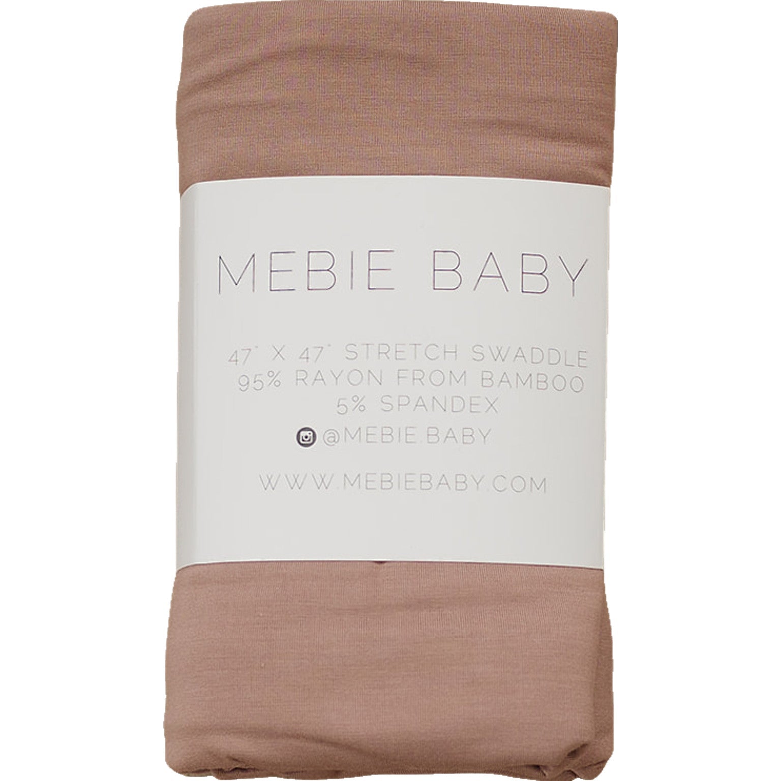 Bamboo Stretch Swaddle Dusty Rose wrap showcasing soft, breathable bamboo fabric for newborn comfort.