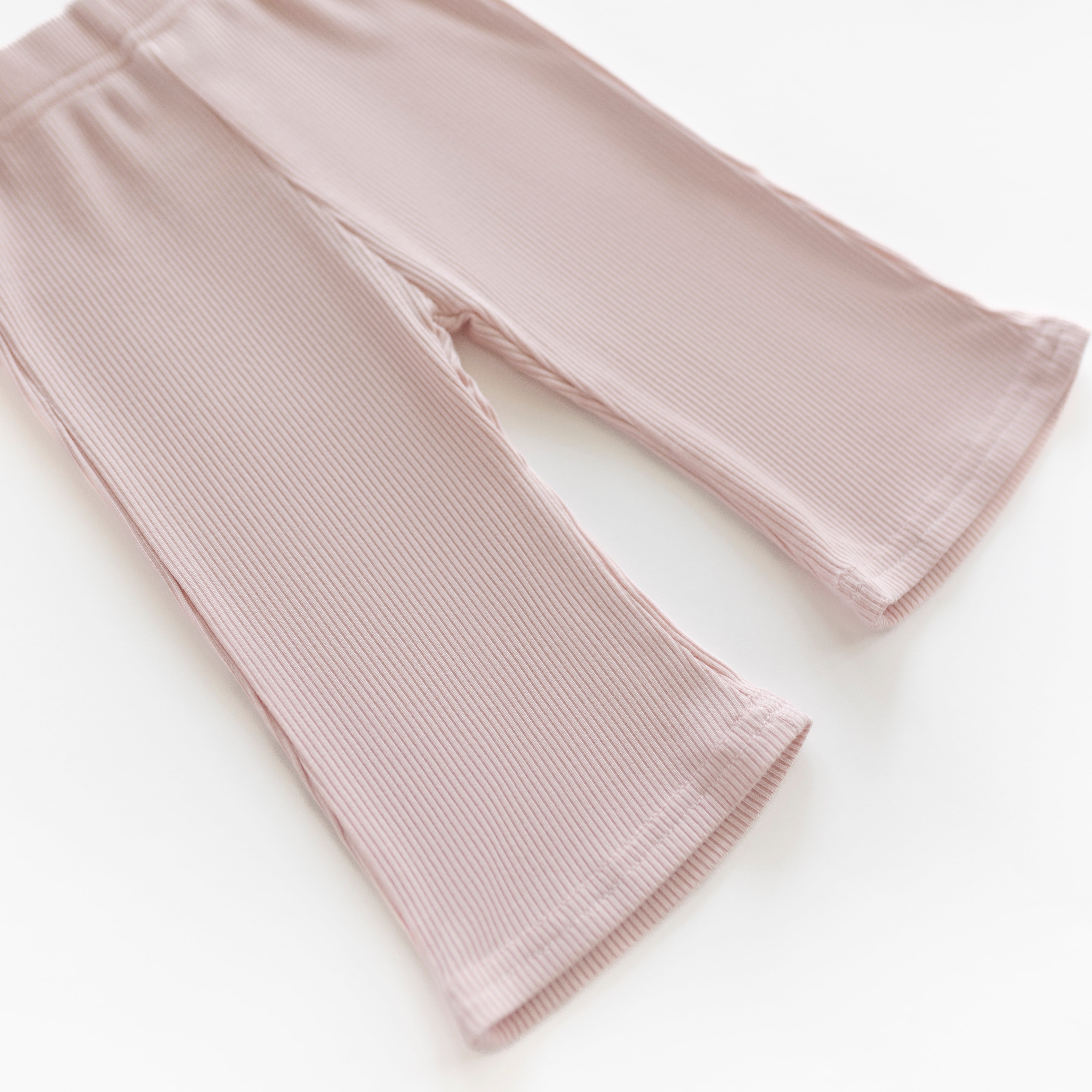 Ribbed Modal Wideleg Pant for babies and toddlers, featuring a soft ribbed texture and wide-leg cut for easy movement.