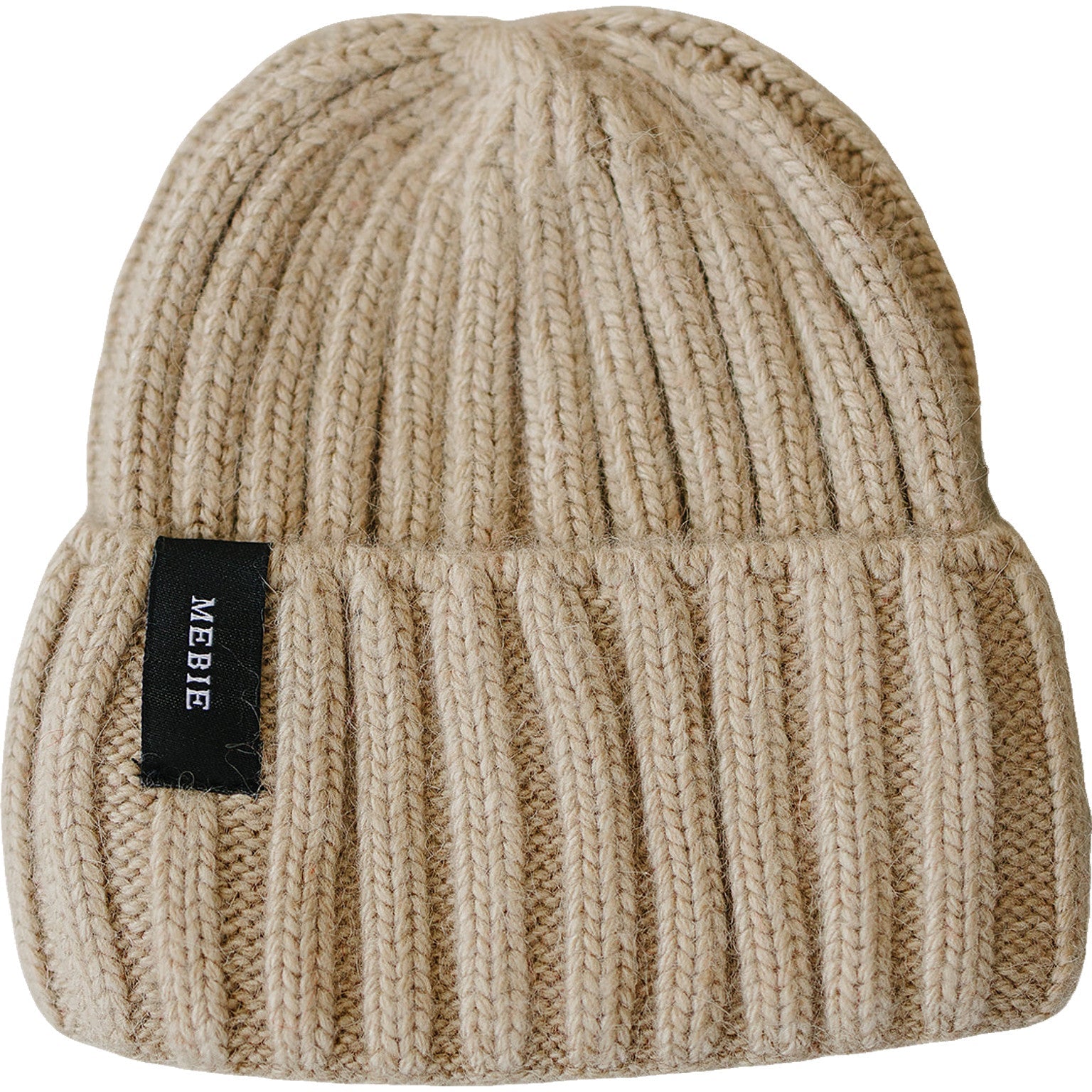 Baby Beanie – Chunky Knit Tan | Minted Method