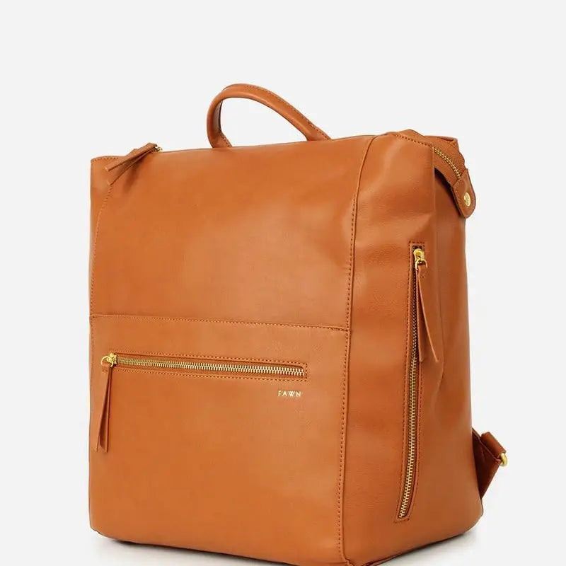 The Square Diaper Bag - Premium Matte Faux Leather Backpack